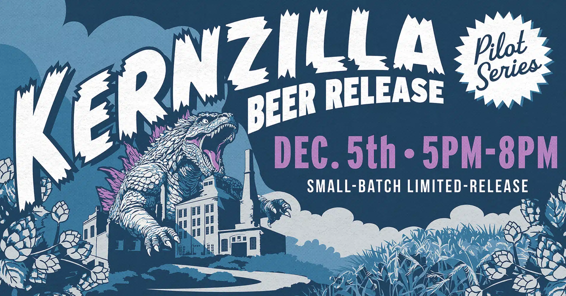 kernzilla pilot series small batch beer release at schell's on december 5th from 5pm to 8pm